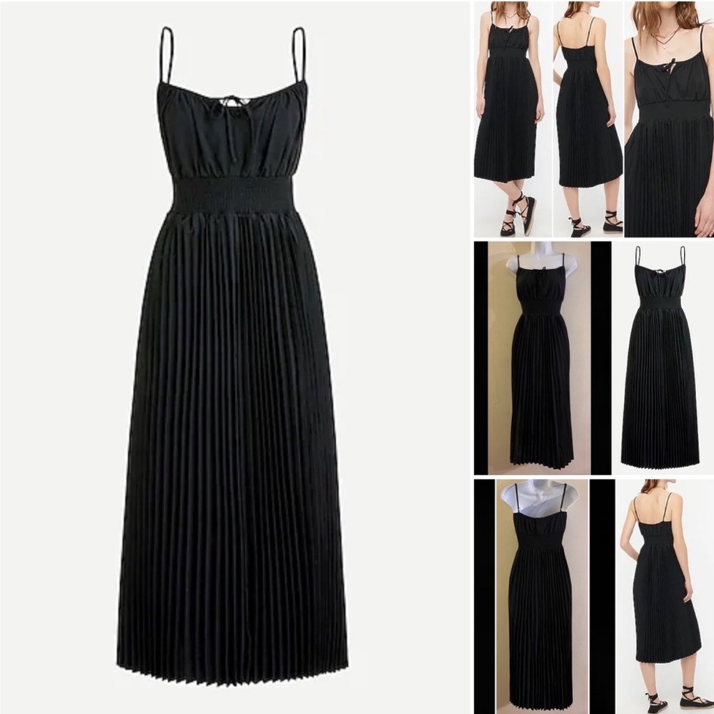 NWT j crew smocked waist pleated dress-6